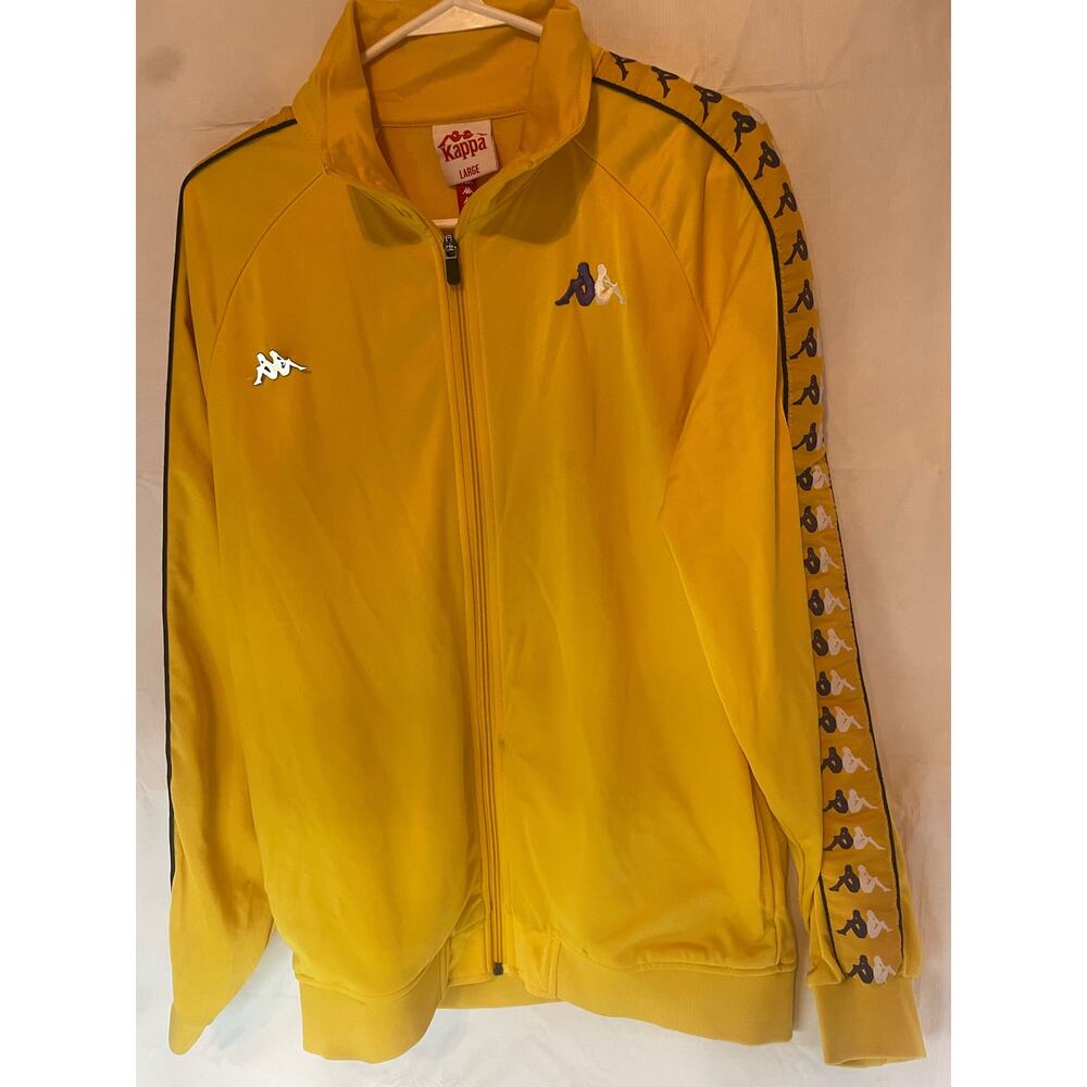 Kappa Jacket Short Set Yellow Logo